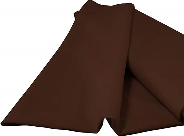 Brown 100% Polyester Spun Poplin Fabric Sold By The Yard.