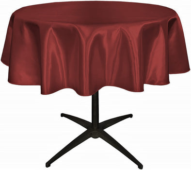 Burgundy Bridal Satin Table Overlay, for Small Coffee Table.