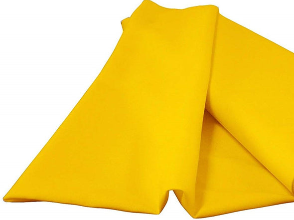 Dark Yellow 100% Polyester Spun Poplin Fabric Sold By The Yard.