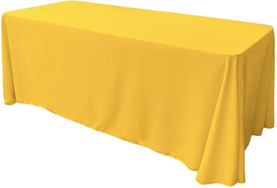 Dark Yellow Rectangular Polyester Poplin Tablecloth Floor Length / Party supply