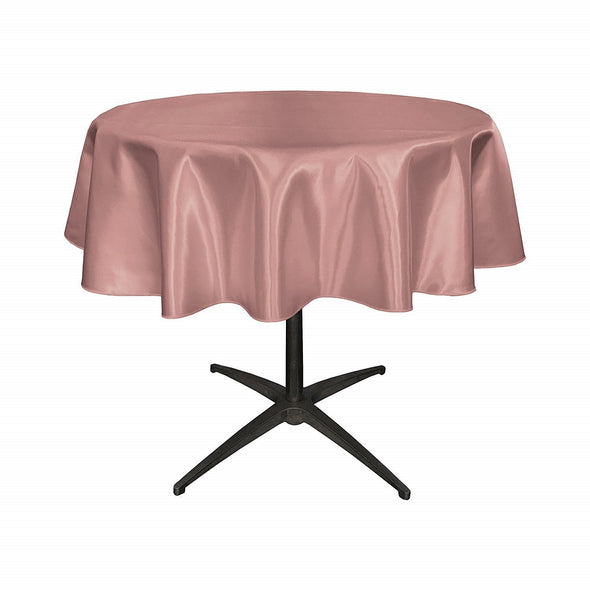 Dusty Rose Satin Table Overlay, for Small Coffee Table.