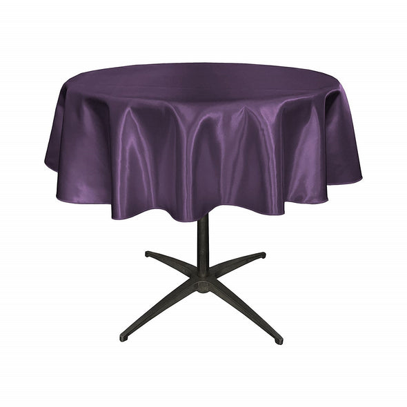 Eggplant Satin Table Overlay, for Small Coffee Table.