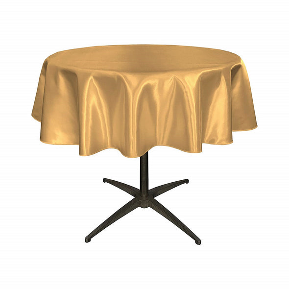 Gold Satin Table Overlay, for Small Coffee Table.