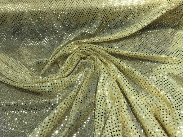 44/45" Wide Faux Confetti Sequin Knit Shiny Dot Fabric. Sold By The Yard