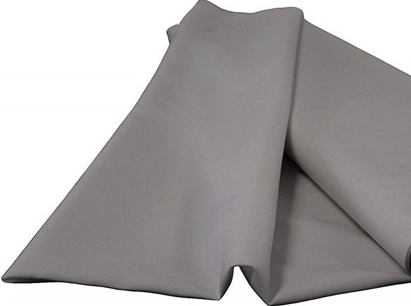 Gray 100% Polyester Spun Poplin Fabric Sold By The Yard.