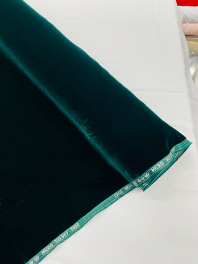 Hunter Green Micro Velvet Fabric/54 Wide /Sold By The Yard.