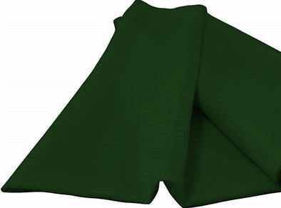 Hunter Green 100% Polyester Spun Poplin Fabric Sold By The Yard.