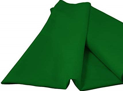 Kelly Green 100% Polyester Spun Poplin Fabric Sold By The Yard.