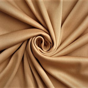 Khaki Polyester Knit Interlock Mechanical Stretch Fabric 58"/60"/Draping Tent Fabric. Sold By The Yard.