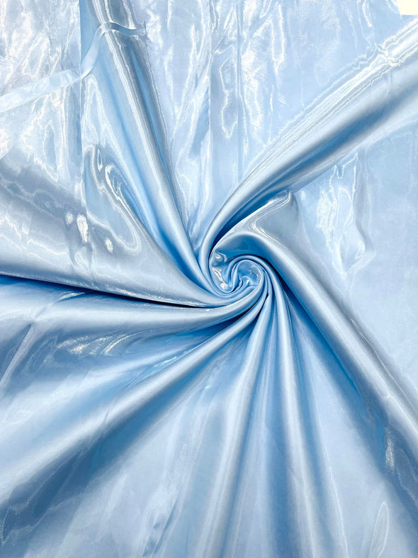 Light Blue Bridal Liquid Satin Fabric-Glossy Satin-58” Wide-Prom.