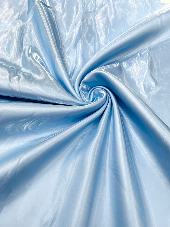 Light Blue Bridal Liquid Satin Fabric-Glossy Satin-58” Wide-Prom.