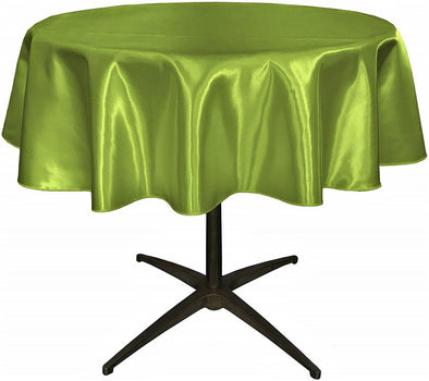 Lime Green Satin Table Overlay, for Small Coffee Table.