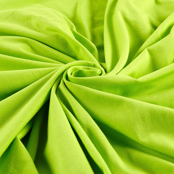 Lime Polyester Knit Interlock Mechanical Stretch Fabric 58"/60"/Draping Tent Fabric. Sold By The Yard.