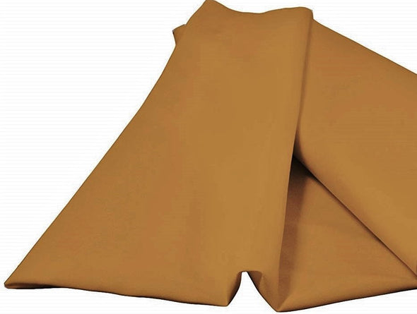 Mustard  100% Polyester Spun Poplin Fabric Sold By The Yard.