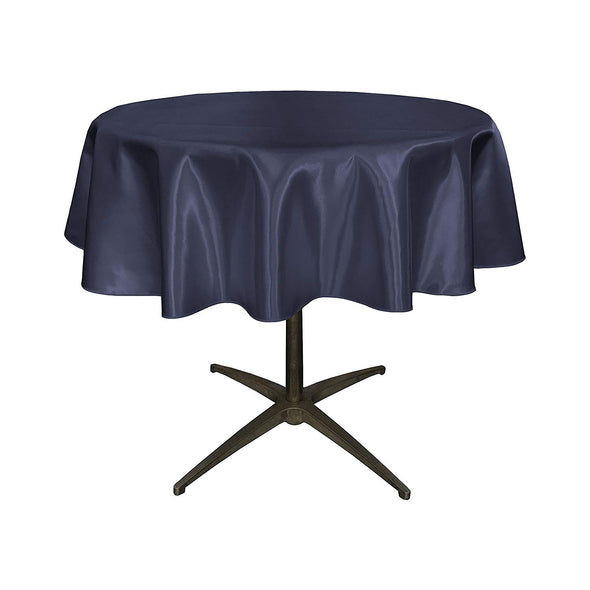 Navy Blue Satin Table Overlay, for Small Coffee Table.