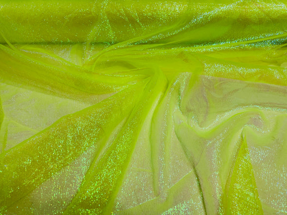 Iridescent Crush 40-45 Inches Wide 100% Polyester Soft Light Weight, Sheer, See Through iridescent Organza-Sold By The Yard