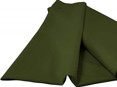 Olive Green 100% Polyester Spun Poplin Fabric Sold By The Yard.