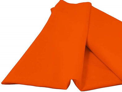 Orange 100% Polyester Spun Poplin Fabric Sold By The Yard.