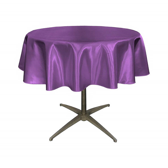 Purple Satin Table Overlay, for Small Coffee Table.