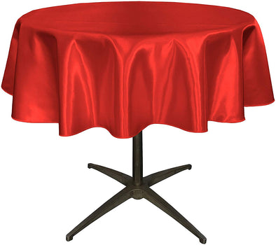 Red Satin Table Overlay, for Small Coffee Table.