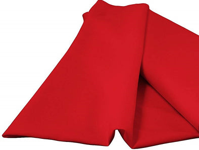 Red 100% Polyester Spun Poplin Fabric Sold By The Yard.