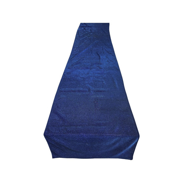 Royal Blue Full Covered Glitter Shimmer Fabric Table Runner - Party Decoration