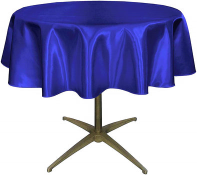 Royal Blue Satin Table Overlay, for Small Coffee Table.