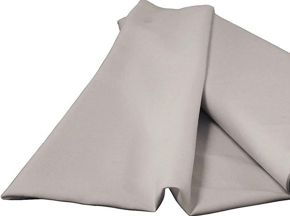 Silver 100% Polyester Spun Poplin Fabric Sold By The Yard.