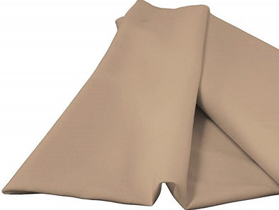 Taupe 100% Polyester Spun Poplin Fabric Sold By The Yard.