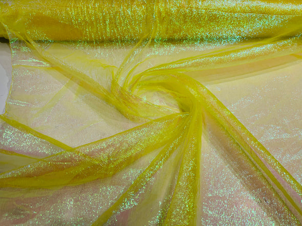 Iridescent Crush 40-45 Inches Wide 100% Polyester Soft Light Weight, Sheer, See Through iridescent Organza-Sold By The Yard