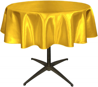 Yellow Satin Table Overlay, for Small Coffee Table.