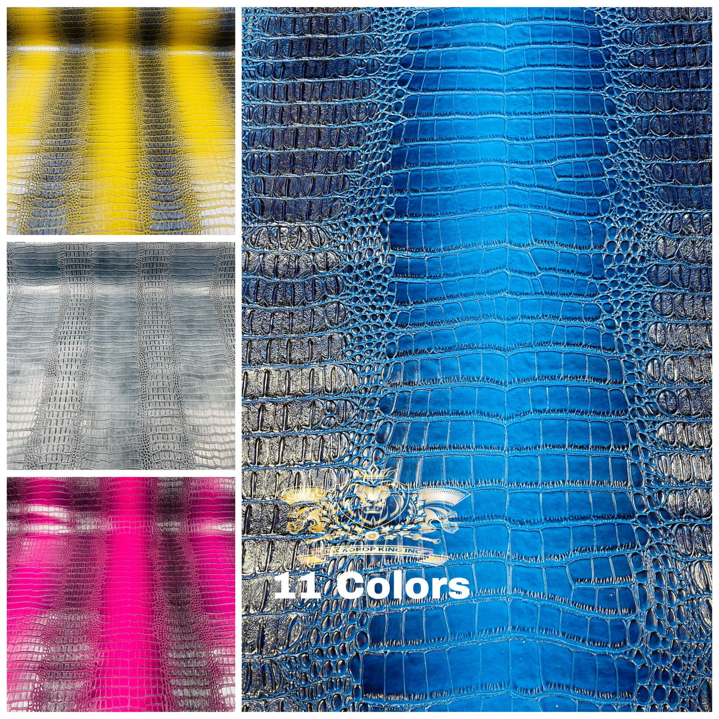 Crocus Crocodile Faux Leather Vinyl 54 Wide Upholstery Fabric by the Yard  – Fabulessfabrics Inc