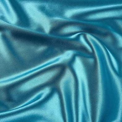 Aqua Stretch Charmeuse Satin Fabric, 58-59" Wide-96% Polyester, 4% Spandex by The Yard.