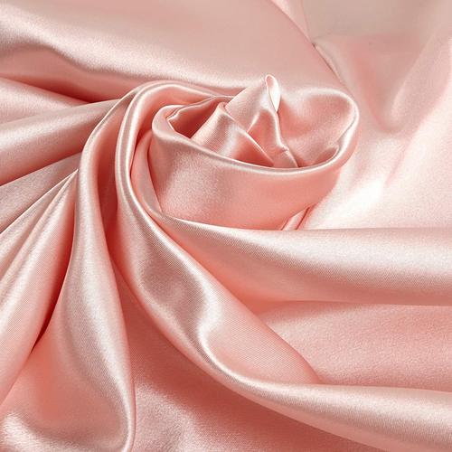 Blush Pink Stretch Charmeuse Satin Fabric, 58-59" Wide-96% Polyester, 4% Spandex by The Yard.