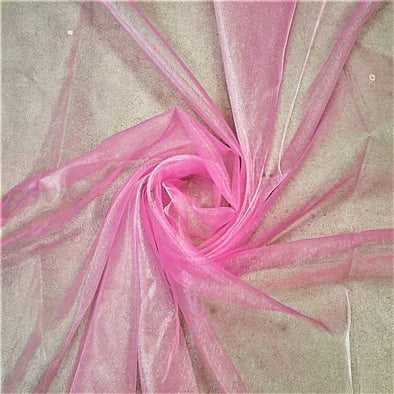 Candy Pink 60"Wide 100% Polyester Soft Light Weight, Sheer Crystal Organza Fabric Sold By The Yard