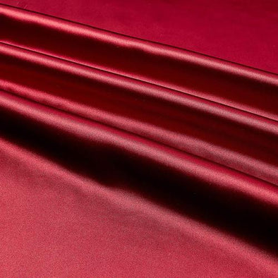 Cranberry Stretch Charmeuse Satin Fabric, 58-59" Wide-96% Polyester, 4% Spandex by The Yard.