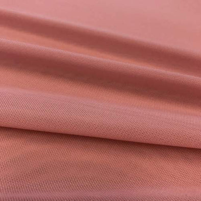 Dusty Rose 58/60" Wide Solid Stretch Power Mesh Fabric Nylon Spandex Sold By The Yard.
