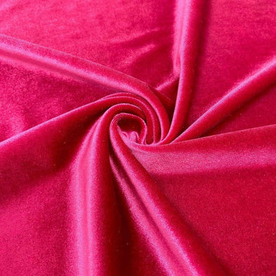 Fuchsia Spandex Velvet Fabric 60" Wide 90% Polyester/10% Stretch Velvet Fabric By The Yard