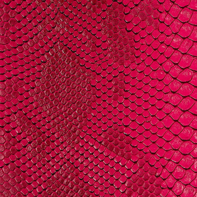Fuchsia Faux Viper Snake Skin Vinyl-faux Leather-3D Scales-sold By The Yard