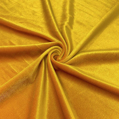 Gold Spandex Velvet Fabric 60" Wide 90% Polyester/10% Stretch Velvet Fabric By The Yard