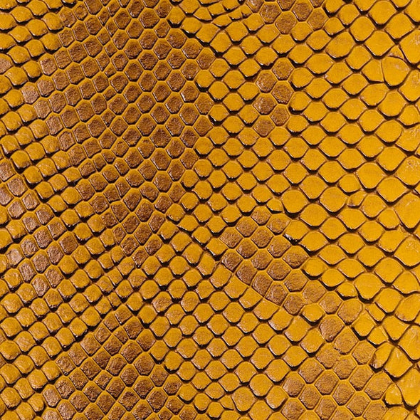 Gold Faux Viper Snake Skin Vinyl-faux Leather-3D Scales-sold By The Yard