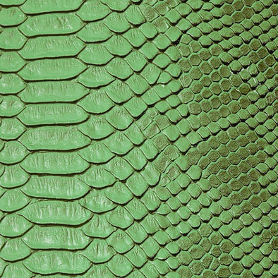 Green Faux Viper Snake Skin Vinyl-faux Leather-3D Scales-sold By The Yard