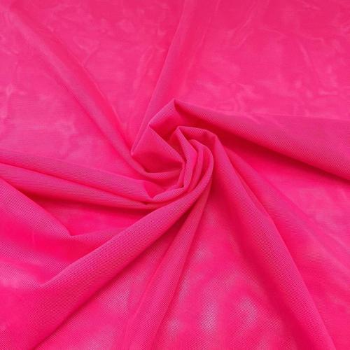 Hot Pink 58/60" Wide Solid Stretch Power Mesh Fabric Nylon Spandex Sold By The Yard.