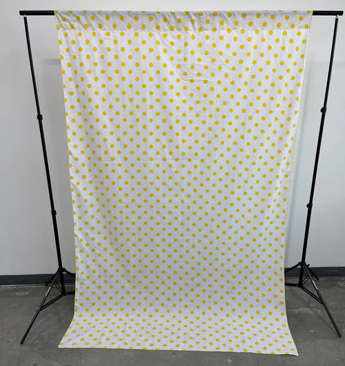 58" Wide x 120" High, Poly Cotton Polka Dot Decorative Backdrop Drape Curtain Divider, 1 Panel