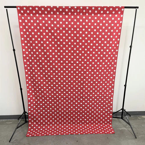 58" Wide x 120" High, Poly Cotton Polka Dot Decorative Backdrop Drape Curtain Divider, 1 Panel