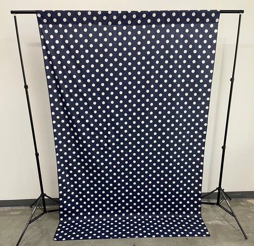 58" Wide x 84" High, Poly Cotton Polka Dot Decorative Backdrop Drape Curtain Divider, 1 Panel