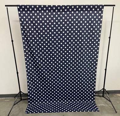 58" Wide x 108" High, Poly Cotton Polka Dot Decorative Backdrop Drape Curtain Divider, 1 Panel
