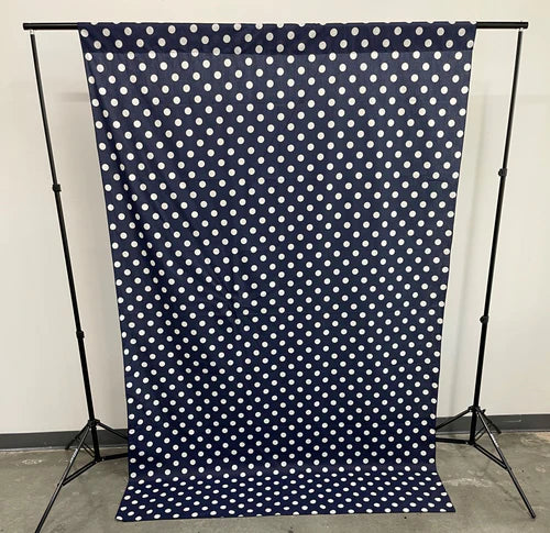 58" Wide x 120" High, Poly Cotton Polka Dot Decorative Backdrop Drape Curtain Divider, 1 Panel