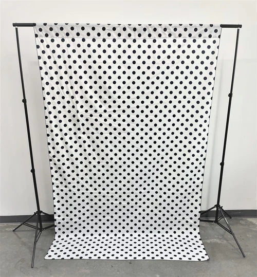 58" Wide x 120" High, Poly Cotton Polka Dot Decorative Backdrop Drape Curtain Divider, 1 Panel