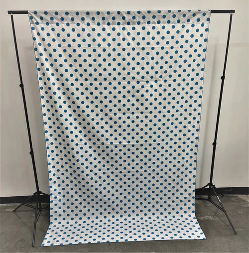 58" Wide x 120" High, Poly Cotton Polka Dot Decorative Backdrop Drape Curtain Divider, 1 Panel